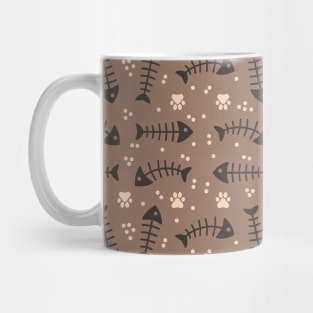 Fish Bone Neutral Pattern Mug